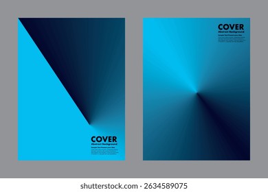 Futuristic dynamic vector abstract background with glowing blue gradients and sharp geometric shapes, creating a dramatic light and shadow effect. For covers, posters, digital artwork, presentations.