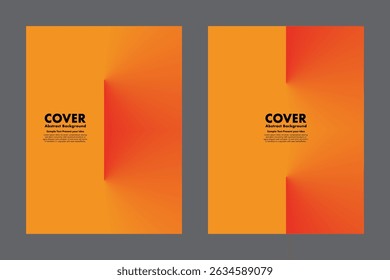 Futuristic dynamic vector abstract background with glowing orange gradients and sharp geometric shapes, creating a dramatic light and shadow effect. For covers, digital artwork, presentations, annual.