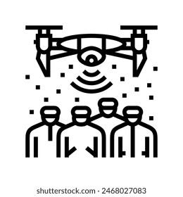 futuristic dystopia cyberpunk line icon vector. futuristic dystopia cyberpunk sign. isolated contour symbol black illustration