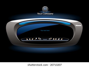 Futuristic editable website interface