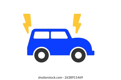 Futuristic Electric Car Illustration with Clean Energy Concept