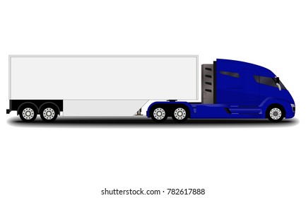 futuristic electric truck. side view