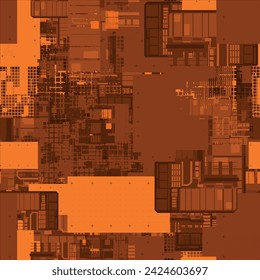 Futuristic electronic circuit board. Central Computer Processors CPU concept. Technological and scientific background. Integrated communication processor. Vector illustration