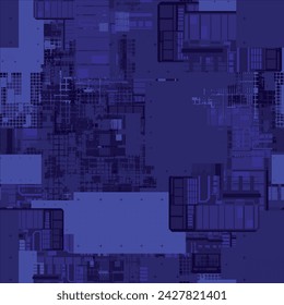 Futuristic electronic circuit board. Central Computer Processors CPU concept. Technological and scientific background. Integrated communication processor. Vector illustration