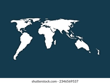 Futuristic electronic circuit technology concept, Vector illustration of world map on green background