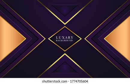 Elegante y futurista efecto dorado dinámico diseño lujoso color azul morado con el oro real estilo elegante y exclusivo fondo abstracto