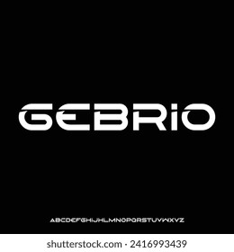 futuristic and elegant font vector set