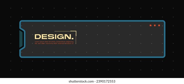 Futuristic element with retro color vector illustration. Vintage lower third video overlay.