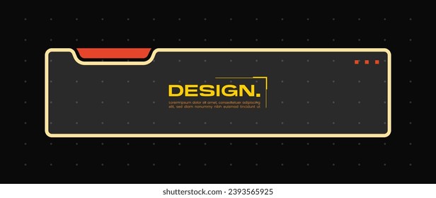 Futuristic element with retro color vector illustration. Vintage lower third video overlay.