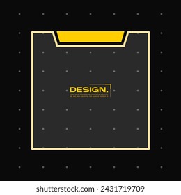 Futuristic element with retro color vector illustration. Vintage frame decoration.