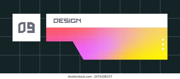 Futuristic element vector illustration. Colorful lower third video overlay.