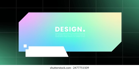 Futuristic element vector illustration. Colorful lower third video overlay.