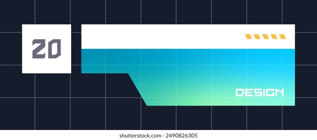 Futuristic element vector illustration. Colorful lower third video overlay.