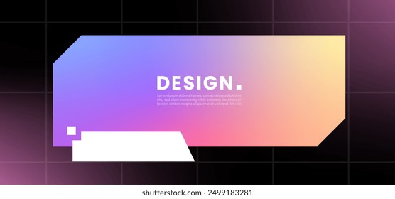 Futuristic element vector illustration. Colorful lower third video overlay.