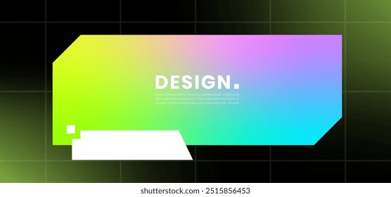 Futuristic element vector illustration. Colorful lower third video overlay.