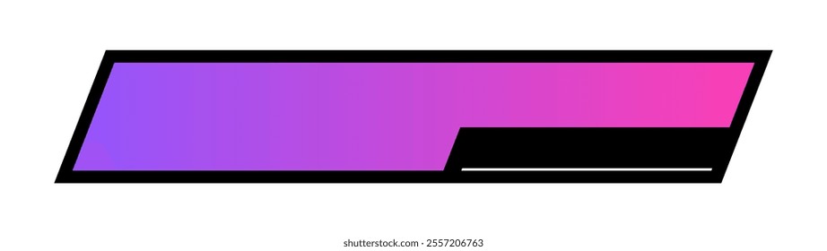 Futuristic element vector illustration. Colorful lower third video overlay.