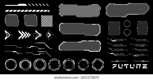 Elemento futurista Ilustración vectorial blanca