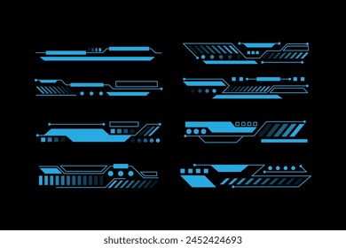 Futuristische Elemente Header Set Interface Control Panel