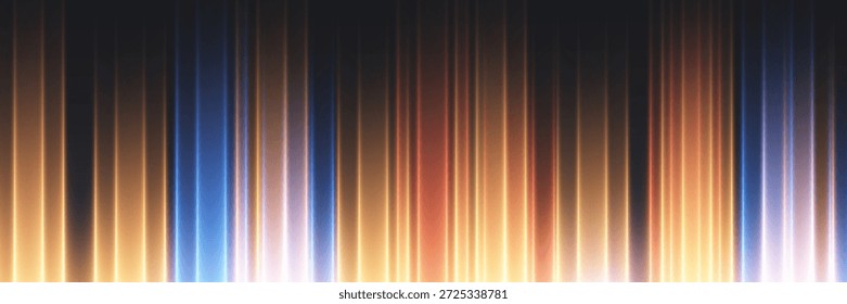 Futuristic equalizer light beams with neon glow effect.
