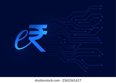 futuristic erupi digital circuit background for contactless payments vector