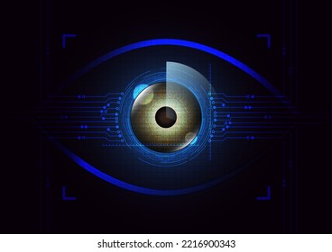 Futuristic eye detection technology concept  vector illustration