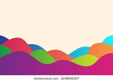 Fundo editável de gradiente ondulado fantasia futurista para banner, folheto, cartaz e muito mais