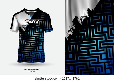 Diseño de camisetas futurista y fantástico adecuado para deportes, carreras, fútbol, juegos y vectores deportivos electrónicos