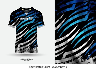 Futuristic and fantastic T shirt jersey design suitable for sports, racing, soccer, gaming and e sports vector