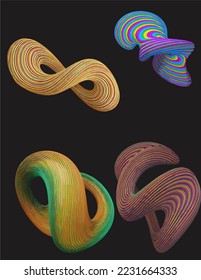 Futuristic figure in black background