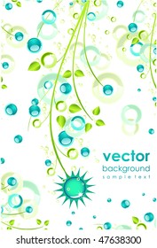 Futuristic floral background