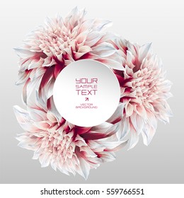 Futuristic flower vector abstract background for booklet covers, greeting cards, banners or posters, sales and other events