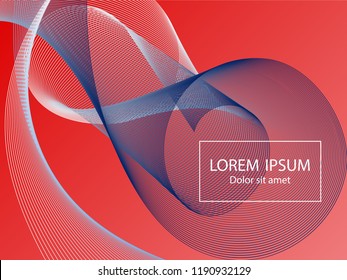 Futuristic fluid curve shapes composition. Landing page template vector. Abstract background design. Futuristic poster design. Wavy geometric curve lines grid texture music abstract background.