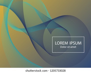 Futuristic fluid curve shapes composition. Landing page template vector. Vibrant background design. Futuristic poster design. Wavy geometric curve lines grid texture abstract cover background.