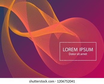 Futuristic fluid curve shapes composition. Landing page template vector. Modern background design. Futuristic poster design. Wavy geometric curve lines grid texture swirl abstract background.