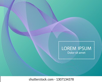 Futuristic fluid curve shapes composition. Landing page template vector. Vibrant background design. Trendy gradients. Wavy geometric curve lines grid texture abstract cover background.