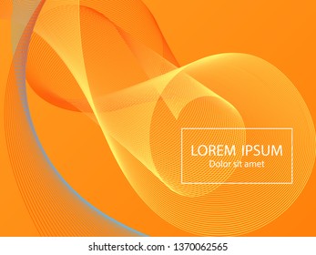 Futuristic fluid curve shapes composition. Landing page template vector. Vibrant background design. Trendy gradients. Wavy geometric curve lines grid texture swirl abstract background.