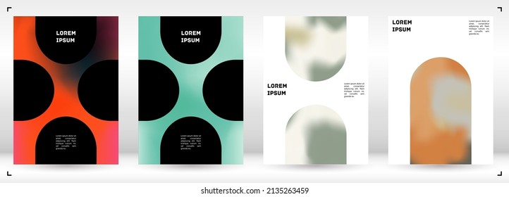 Futuristische Fluid Gradient Vektor Cover. Holografische abstrakte Hintergrundbild-Poster-Design-Vorlage. Minimales Neon Design Konzept für Ihre Visitenkarte, Geschäftsbericht, Kataloge, Broschüre. 