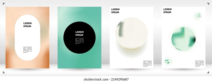 Futuristic  Fluid Gradient Vector Cover. Holographic Abstract Background Poster Design Template. Minimal Neon Design Concept for Your Business Card, Annual Report, Catalogs, Brochure. 