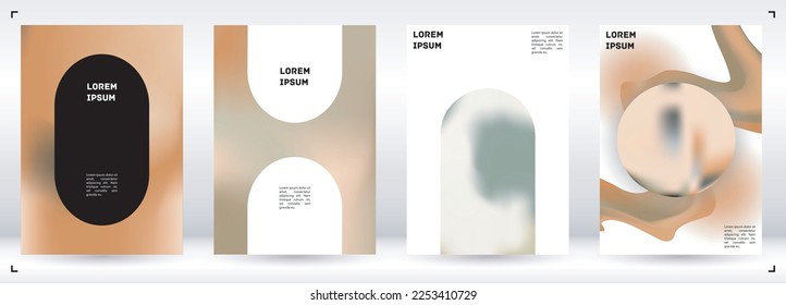 Futuristic  Fluid Gradient Vector Cover. Holographic Abstract Background Poster Design Template. Minimal Neon Design Concept for Your Business Card, Annual Report, Catalogs, Brochure. 