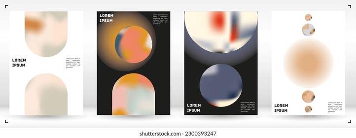 Futuristic  Fluid Gradient Vector Cover. Holographic Abstract Background Poster Design Template. Minimal Neon Design Concept for Your Business Card, Annual Report, Catalogs, Brochure. 