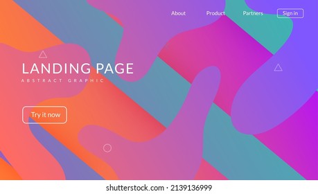 Futuristic Flyer. 3d Landing Page. Rainbow Background. Wave Dynamic Poster. Violet Mobile Design. Modern Pattern. Business Presentation. Graphic Frame. Lilac Futuristic Flyer