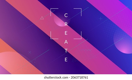Futuristic Flyer. Business Composition. Hipster Frame. 3d Landing Page. Violet Bright Background. Modern Cover. Rainbow Screen. Wavy Neon Shape. Magenta Futuristic Flyer
