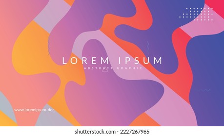 Futuristic Flyer. Pink Bright Shape. Plastic Page. Multicolor Backdrop. Abstract Banner. 3d Gradient Design. Wave Landing Page. Dynamic Texture. Lilac Futuristic Flyer