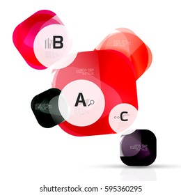 Futuristic flying squares, abstract background template. Vector template background for print workflow layout, diagram, number options or web design banner