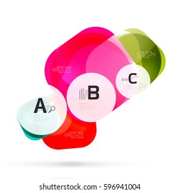 Futuristic flying squares, abstract background template. Vector for print workflow layout, diagram, number options or web design banner