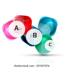 Futuristic flying squares, abstract background template. Vector template background for print workflow layout, diagram, number options or web design banner