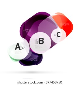 Futuristic flying squares, abstract background template. Vector template background for print workflow layout, diagram, number options or web design banner