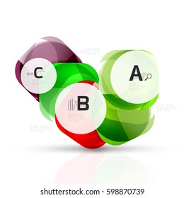Futuristic flying squares, abstract background template. Vector template background for print workflow layout, diagram, number options or web design banner