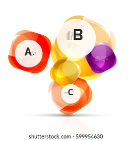 Futuristic flying squares, abstract background template. Vector template background for print workflow layout, diagram, number options or web design banner