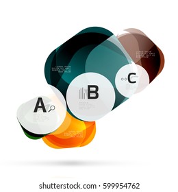 Cuadrados volantes futuristas, plantilla de fondo abstracto. Fondo de plantilla de vector para diseño de flujo de trabajo de impresión, diagrama, opciones de número o banner de diseño web